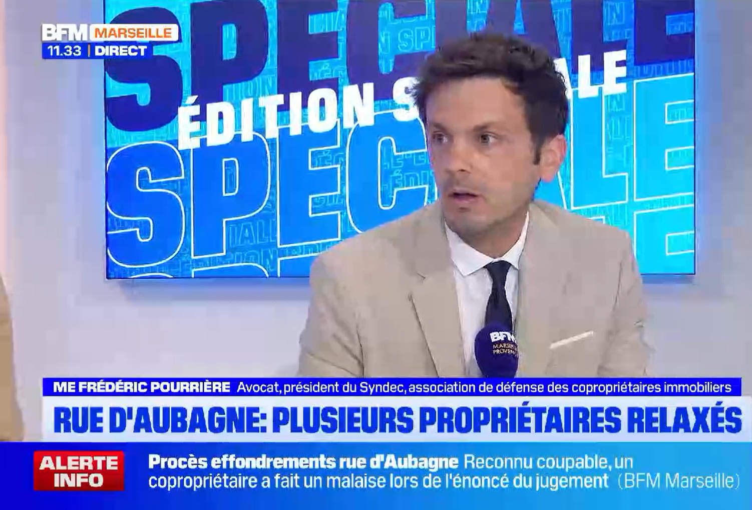 Intervention de Me POURRIERE sur BFM sur le procès rue d’Aubagne - avocat immobilier